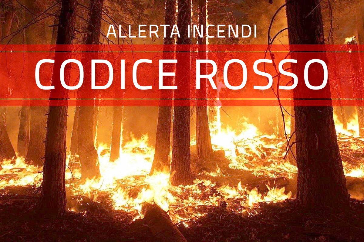 massima allerta incendi boschivi